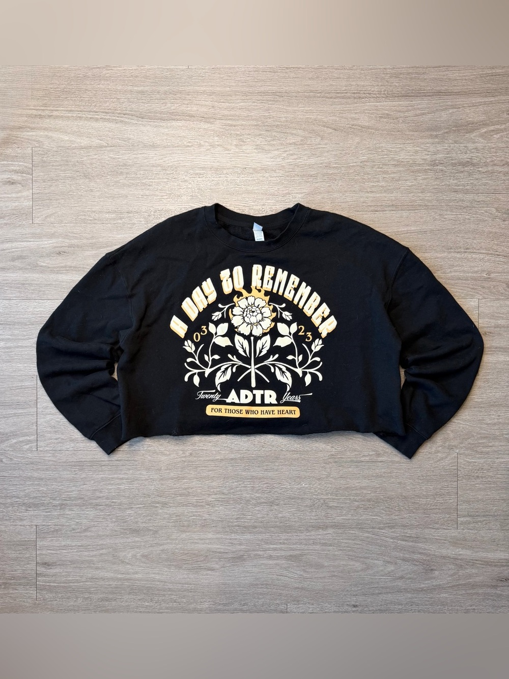 A Day To Remember Cropped Black Sweatshirt